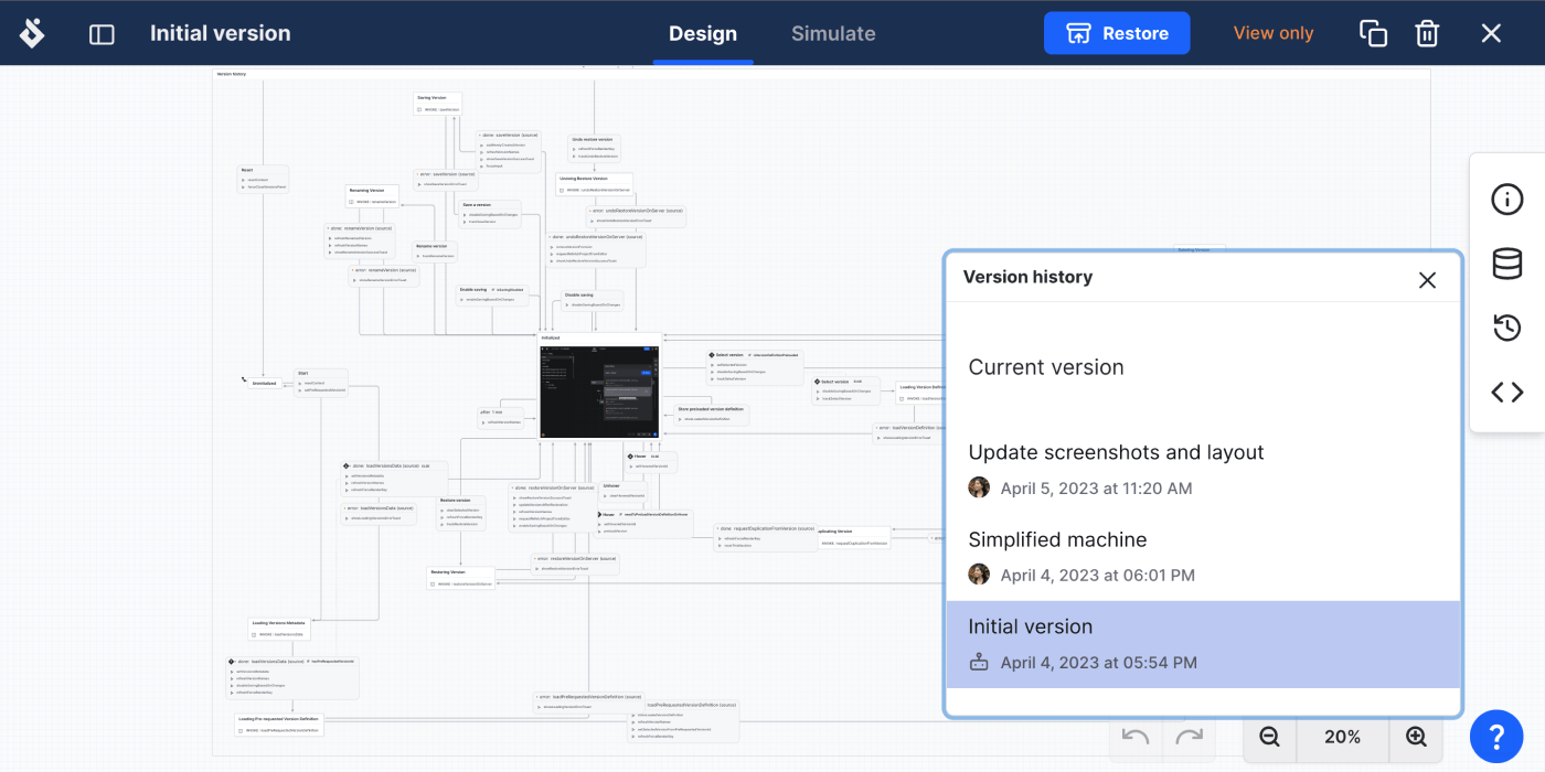 A version previewed in the Editor which highlights the top bar to show you’re in preview mode.